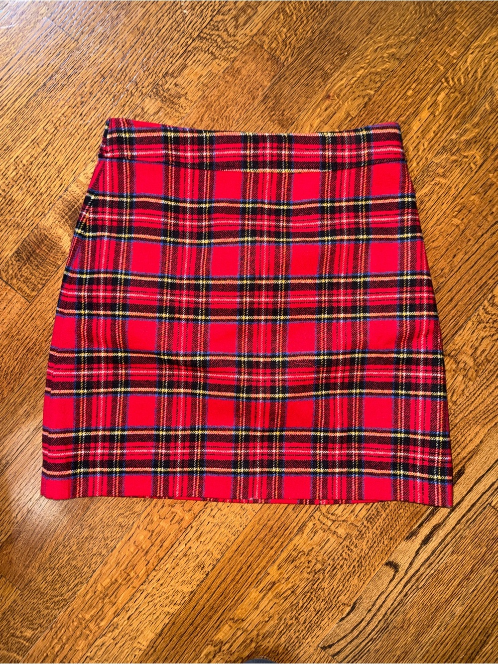 J. Crew Red Plaid Skirt with Tartan Check
